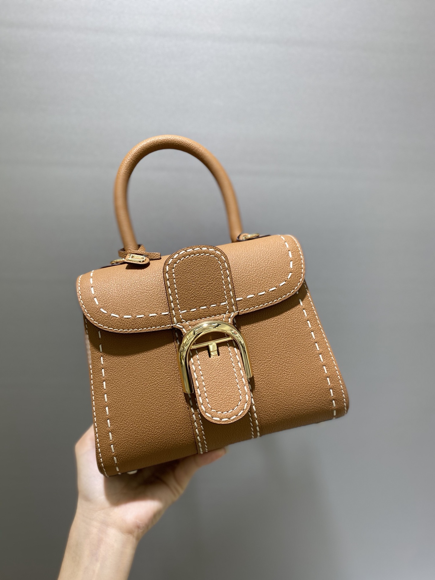 DELVAUX Grained Rodeo Calfskin Surpique Mini Brillant