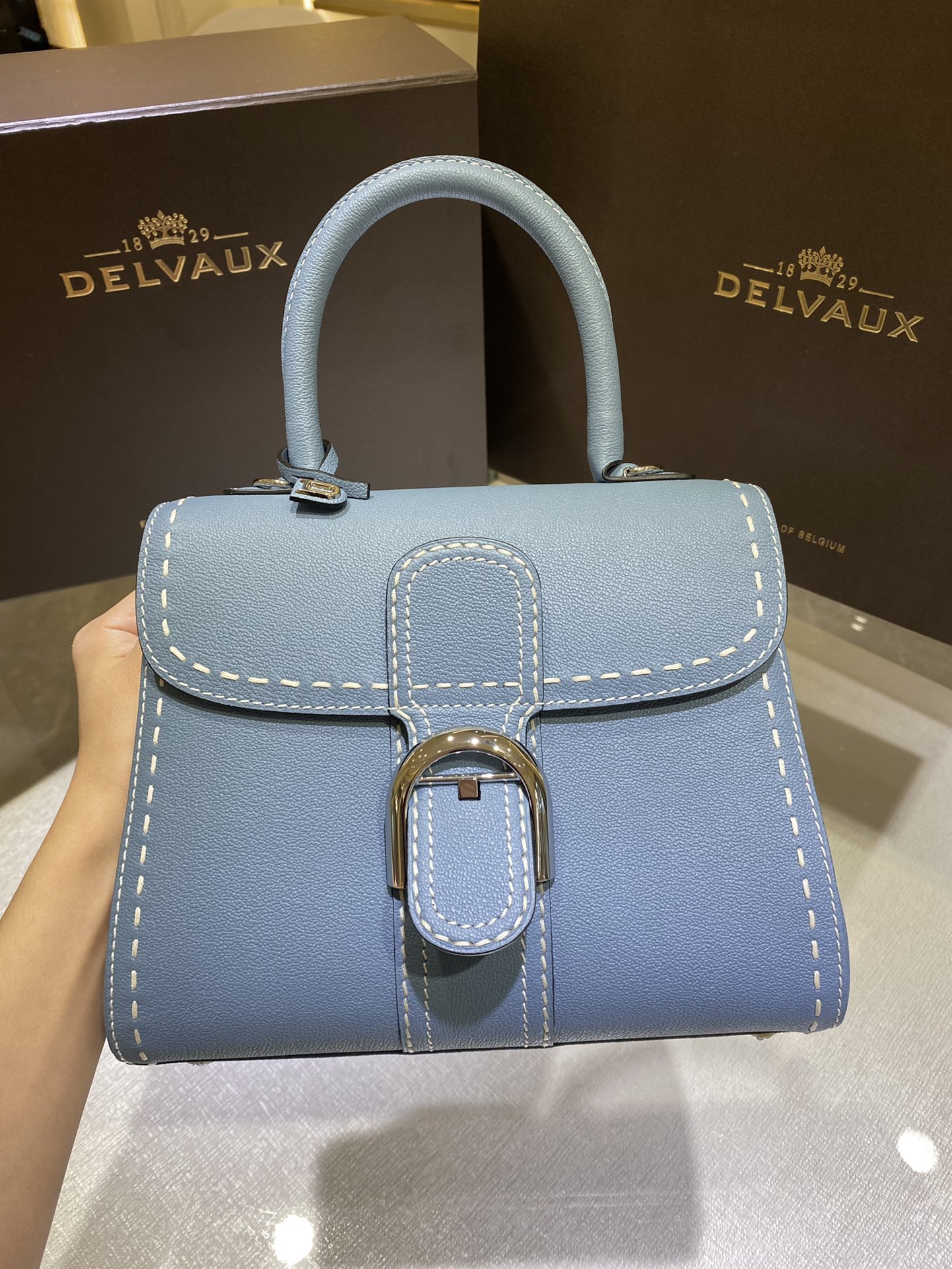 Delvaux Mini Brillant – Handbags – Vestiaire Collective blue