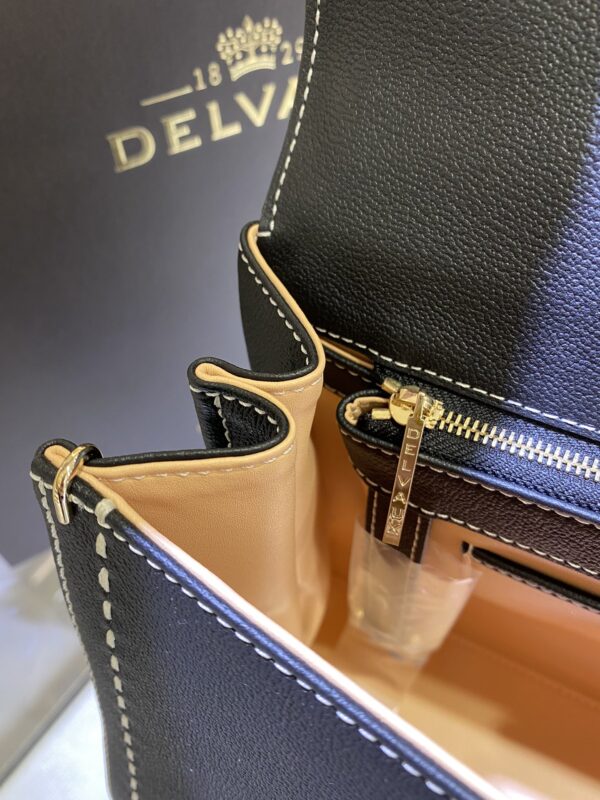 Delvaux Brilliant Topstitched - Vintage Counter  bag black