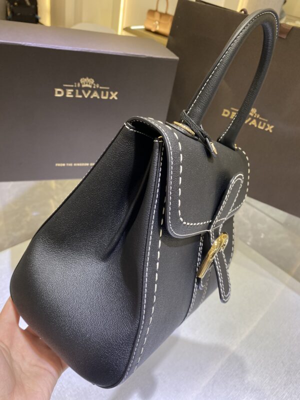 Delvaux Brilliant Topstitched - Vintage Counter  bag black