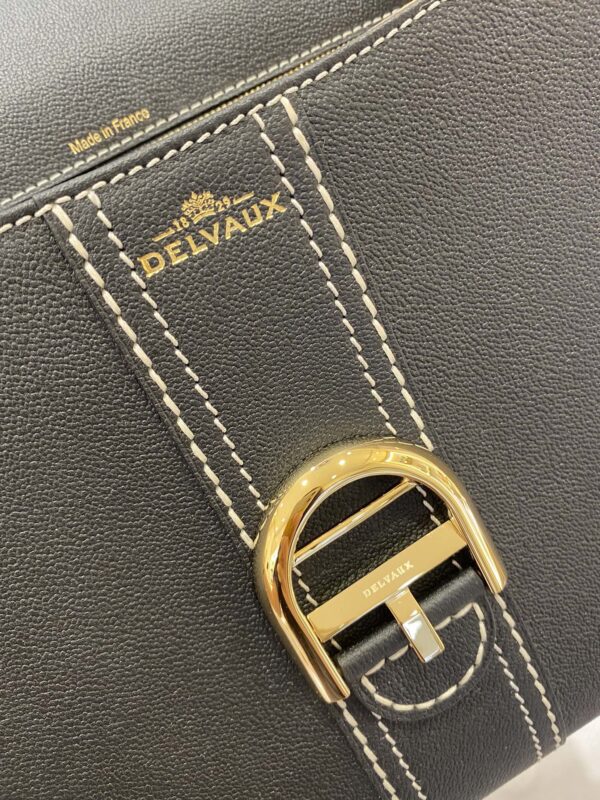 Delvaux Brilliant Topstitched - Vintage Counter  bag black