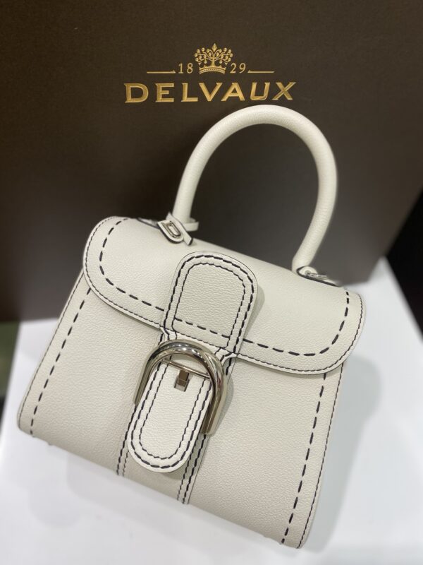 Brillant leather handbag Delvaux White in Leather -