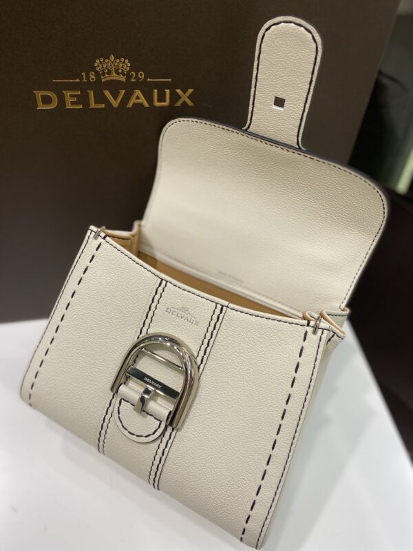 Brillant leather handbag Delvaux White in Leather -