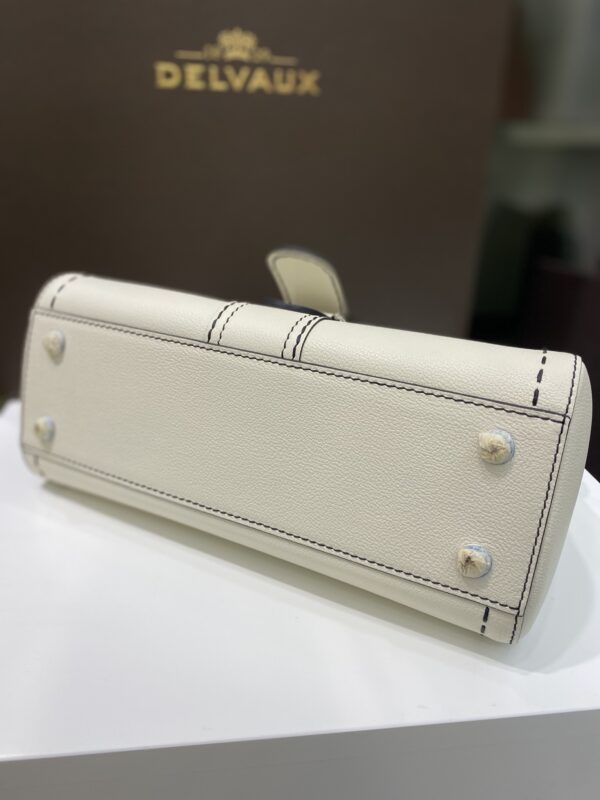 Brillant leather handbag Delvaux White in Leather