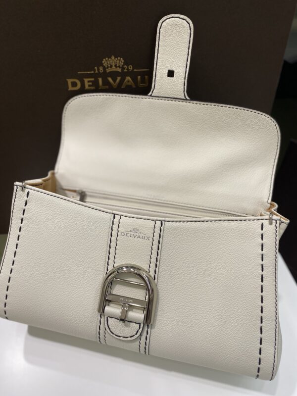 Brillant leather handbag Delvaux White in Leather