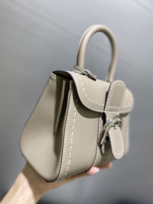 Delvaux Mini Brillant Surpiqué Tote Bag | Neutrals
