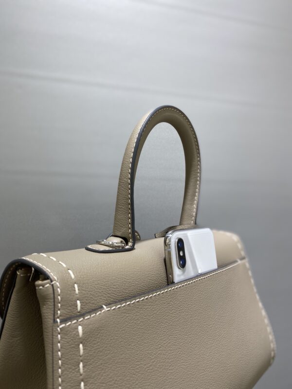Delvaux Mini Brillant Surpiqué Tote Bag | Neutrals