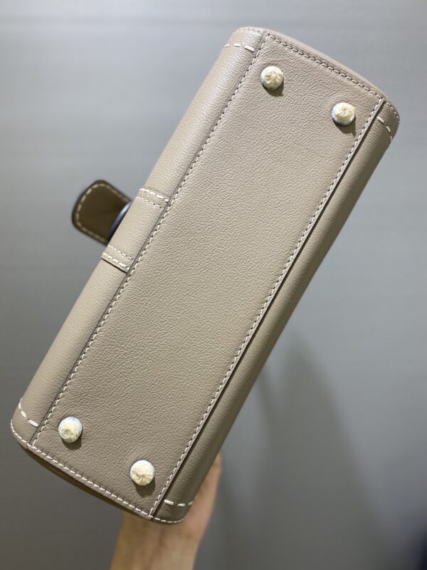 Delvaux Mini Brillant Surpiqué Tote Bag | Neutrals