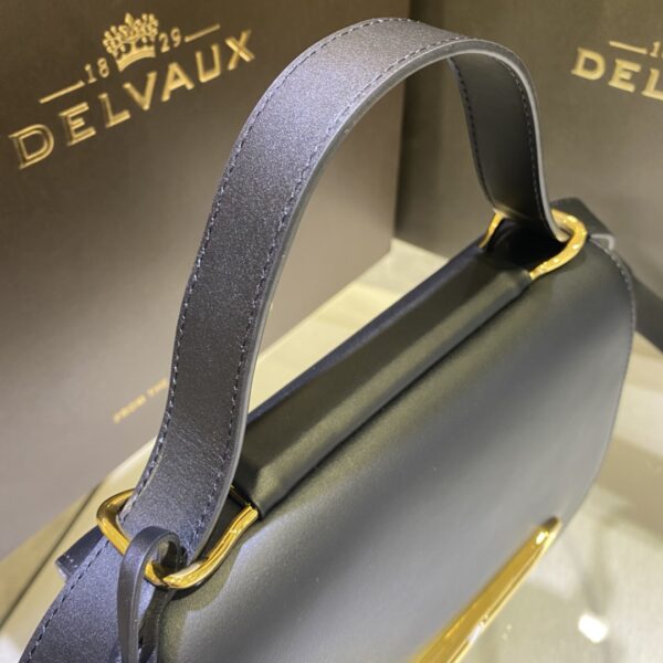 DELVAUX Olen Calfskin Small Lingot Crossbody Black