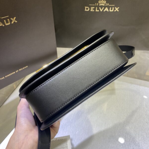 DELVAUX Olen Calfskin Small Lingot Crossbody Black
