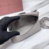 Loro Piana Extra Pocket 19 leather top handle bag gray
