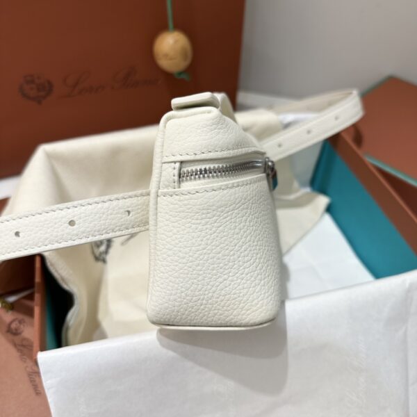 Extra pocket leather handbag Loro Piana White in Leather