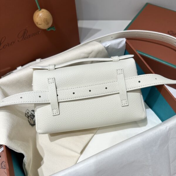Extra pocket leather handbag Loro Piana White in Leather