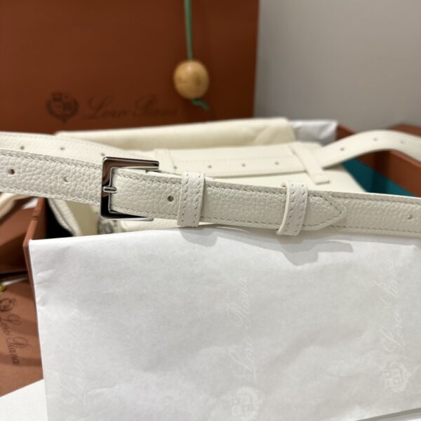 Extra pocket leather handbag Loro Piana White in Leather