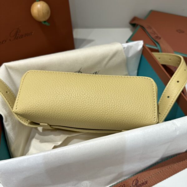Extra pocket leather handbag Loro Piana yellow in Leather