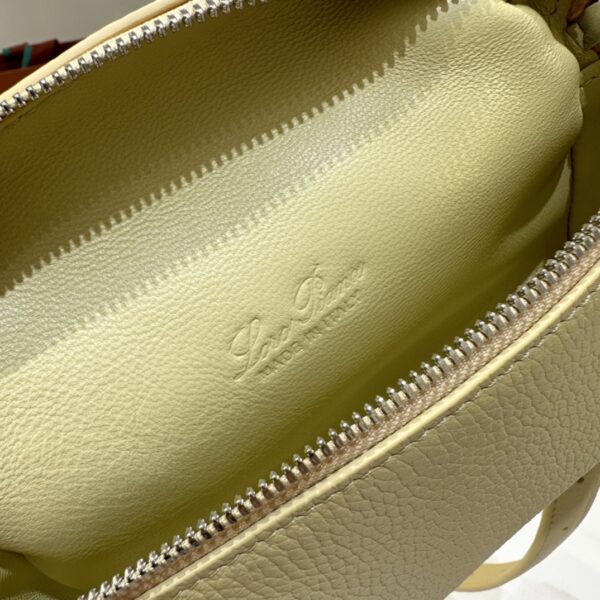 Extra pocket leather handbag Loro Piana yellow in Leather