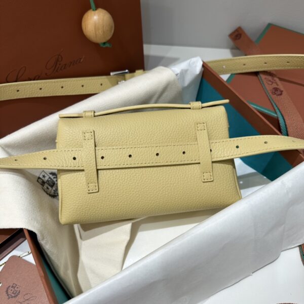 Extra pocket leather handbag Loro Piana yellow in Leather