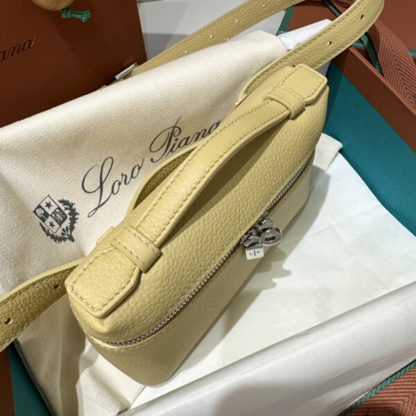 Extra pocket leather handbag Loro Piana yellow in Leather