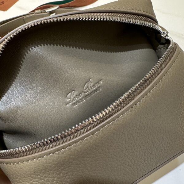 Extra pocket leather handbag Loro Piana gray in Leather