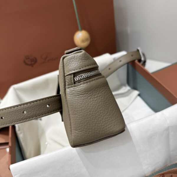 Extra pocket leather handbag Loro Piana gray in Leather