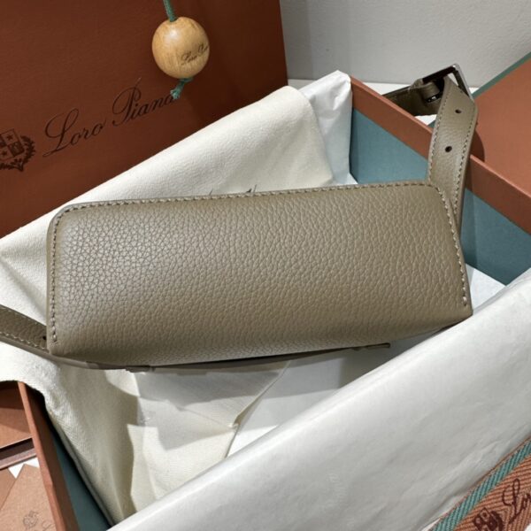 Extra pocket leather handbag Loro Piana gray in Leather