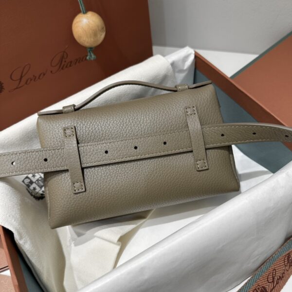Extra pocket leather handbag Loro Piana gray in Leather