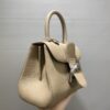 ELVAUX Grained Calfskin Mini Brillant Satchel bag brown