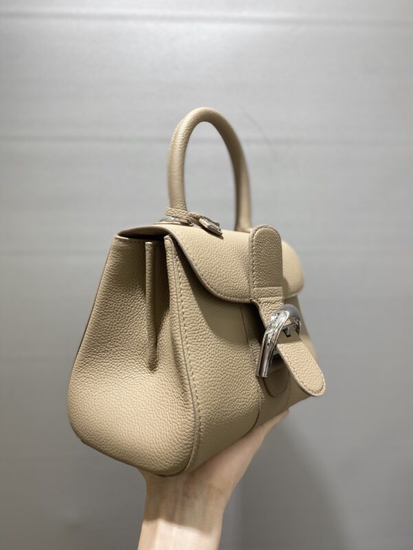 ELVAUX Grained Calfskin Mini Brillant Satchel bag brown