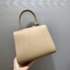 ELVAUX Grained Calfskin Mini Brillant Satchel bag brown