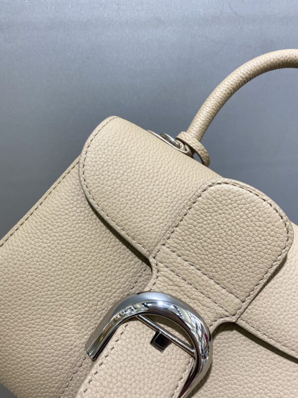 ELVAUX Grained Calfskin Mini Brillant Satchel bag brown