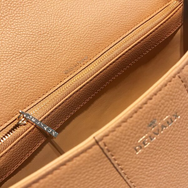 DELVAUX Calfskin Mini Brillant East West Satchel Natural