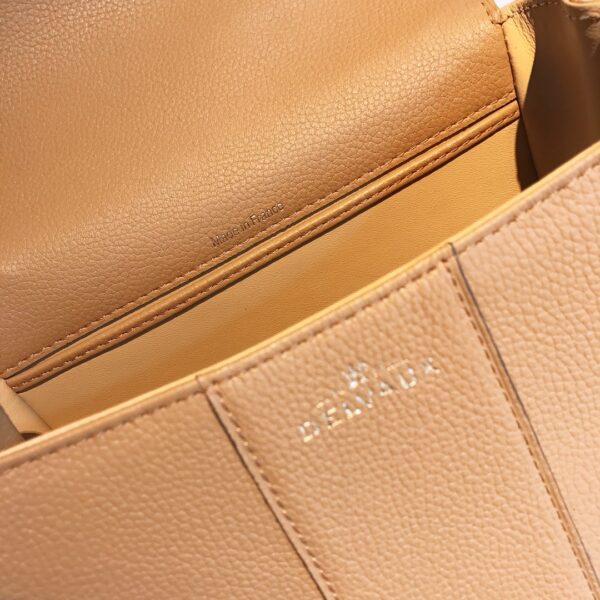 DELVAUX Grained Calfskin Mini Brillant Satchel Nude 1388421 |