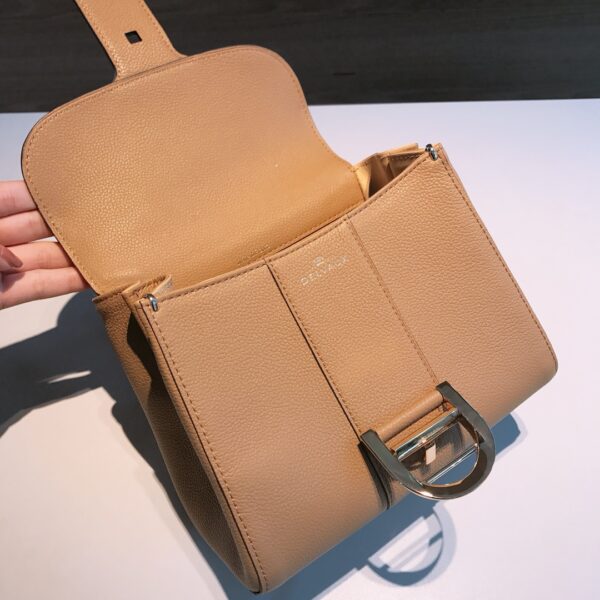 DELVAUX Grained Calfskin Mini Brillant Satchel Nude 1388421 |