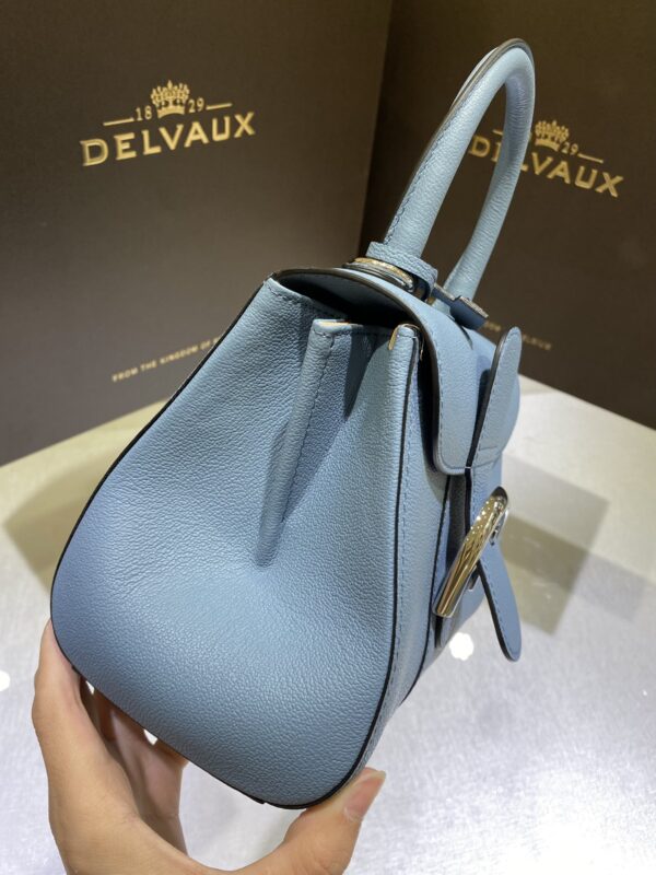 Brillant leather crossbody bag Delvaux blue  in Leather