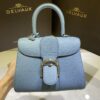 Brillant leather crossbody bag Delvaux blue  in Leather