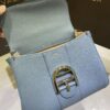 Brillant leather crossbody bag Delvaux blue  in Leather