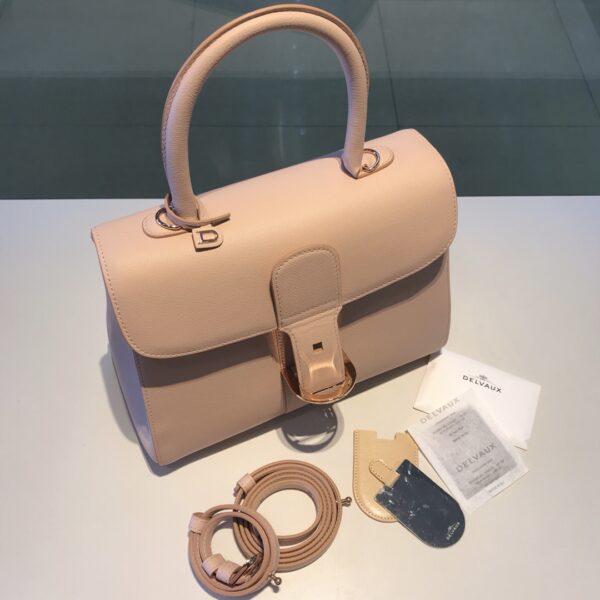 Delvaux Brilliant MM Tote Shoulder Bag pink142340571 | eBay