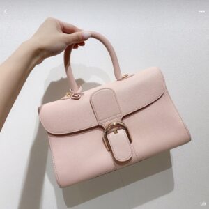 Brillant leather crossbody bag Delvaux Pink in Leather