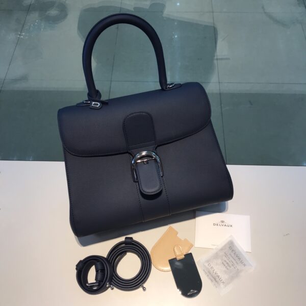 Delvaux Brilliant MM Tote Shoulder Bag blue navy | eBay