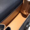 Brillant leather handbag Delvaux bag blue navy
