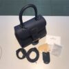 Brillant leather handbag Delvaux bag blue navy