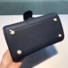 Brillant leather handbag Delvaux bag blue navy