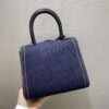 Delvaux Brillant-Dark Blue Denim Tote,Black Patent Delvaux 02379