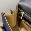 Delvaux Brillant-Dark Blue Denim Tote,Black Patent ...
