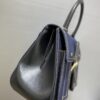 Delvaux Brillant-Dark Blue Denim Tote,Black Patent ...