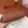 Loro Piana Women Extra Pocket Pouch L19 in Ostrich BAG BROWN Leather-Maroon Delvaux 02499