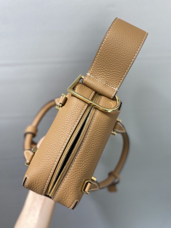 DELVAUX Taurillon Soft Nano Cool Box Satchel Vegetal Ivory 1662609