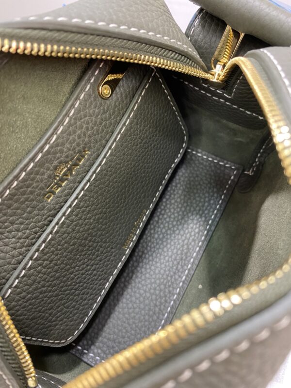 Cool box leather crossbody bag Delvaux Green in Leather