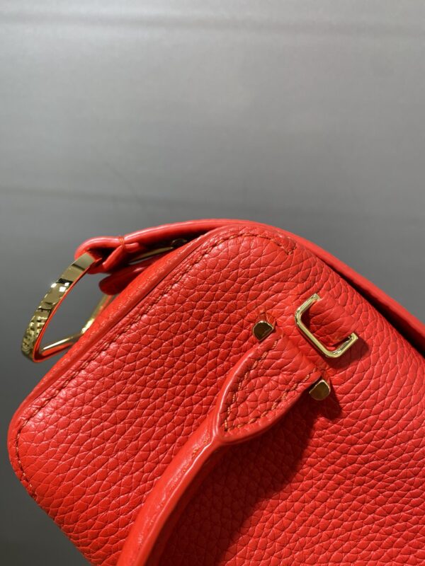 DELVAUX Grained Calfskin Mini CoolBAG RED Box Satchel Scarlet ...