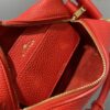 DELVAUX Grained Calfskin Mini CoolBAG RED Box Satchel Scarlet ...